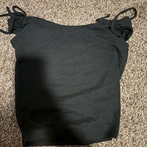 Hollister Black Women's Blouse with Tie Shoulders